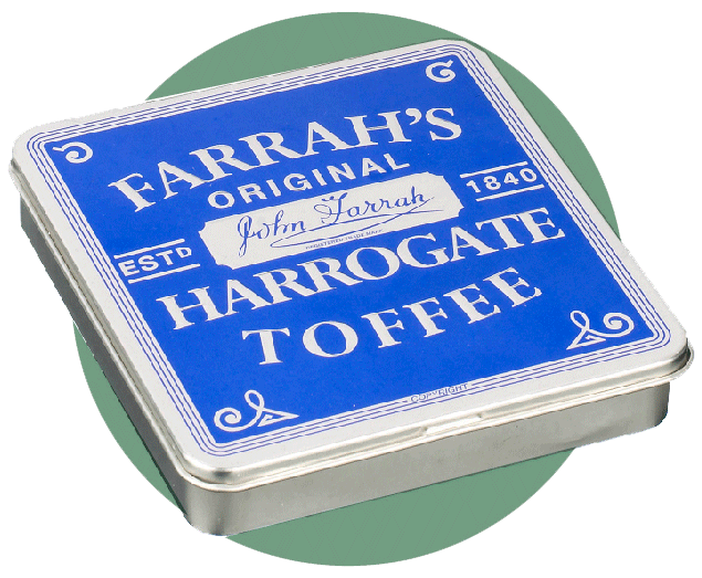 Farrah's original toffee tin Harrogate
