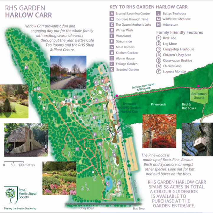 Valley Gardens to Harlow Carr walk map pick of the week