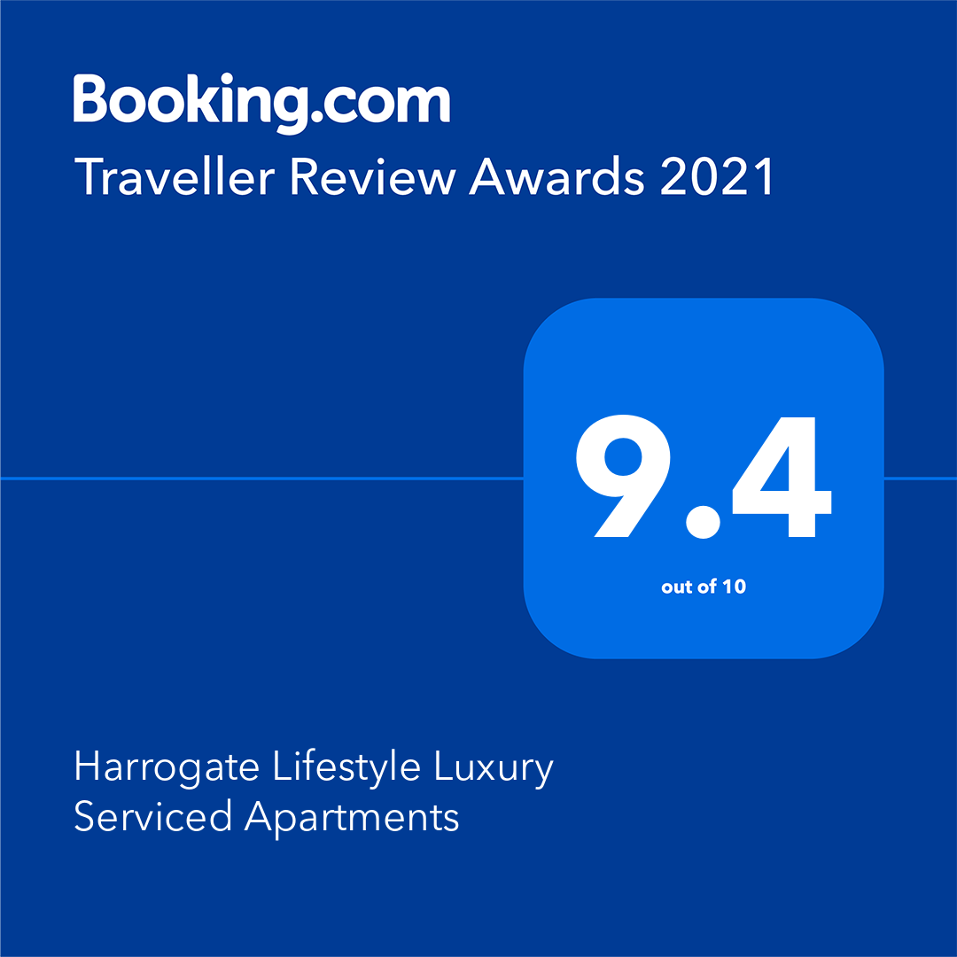 Booking.com Traveller Review Awards 2021 Harrogate Lifestyle Apartments 	Accommodation Harrogate UK